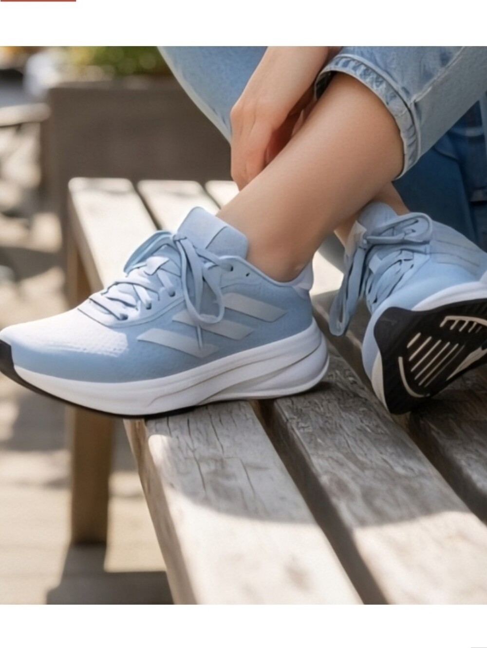 Adidas Response Super Light Blue White Running Walking Shoes Activewear Sz 9.5